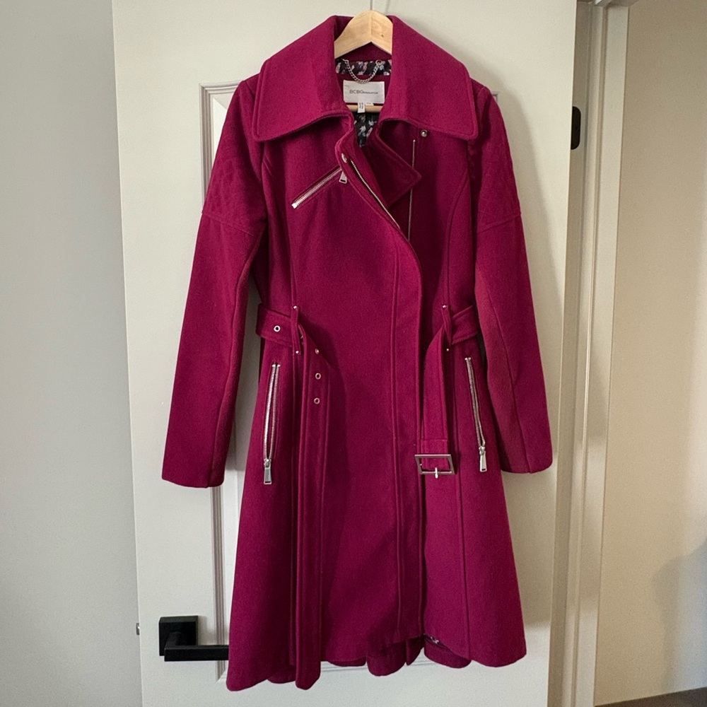 BCBGeneration Magenta Trench Coat